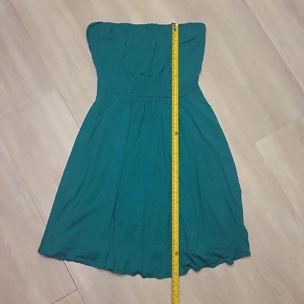 The Limited Kelly Green Cross Back Lined Strapless Dress Womens Size XS - Picture 8 of 10